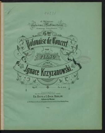 6me polonaise de concert pour piano : op. 37