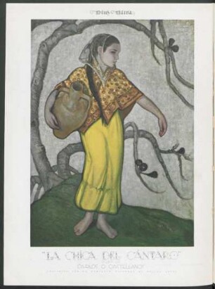 "La chica del cántaro", óleo