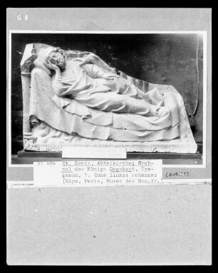 Saint-Denis, Abteikirche: Abguss des Johannes aus dem Tympanon des Grabmals König Dagoberts