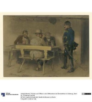 Philister und Offizier in der Stiftskellerei der Benediktiner in Salzburg