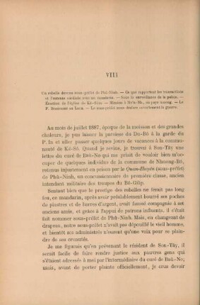 VIII. Un rebelle devenu sous-préfet de Phu-Ninh ...