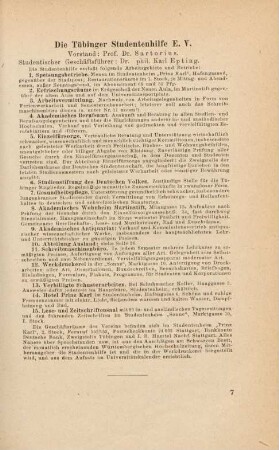 7, Die Tübinger Studentenhilfe E.V.