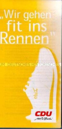 Wahlpropagandaschrift der CDU zur Berliner Bezirksverordneten-Wahl 1999