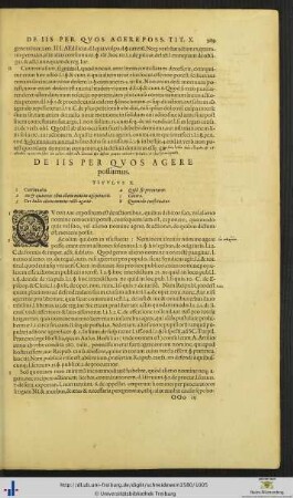 Titulus X. De iis per quos agere possumus.