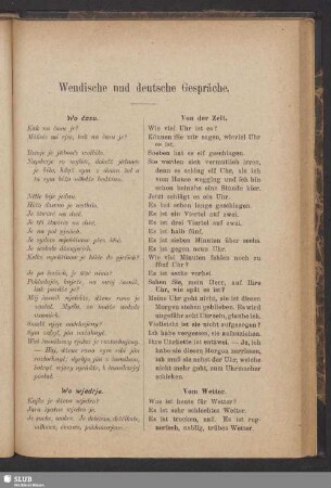 Wendische und deutsche Gespräche