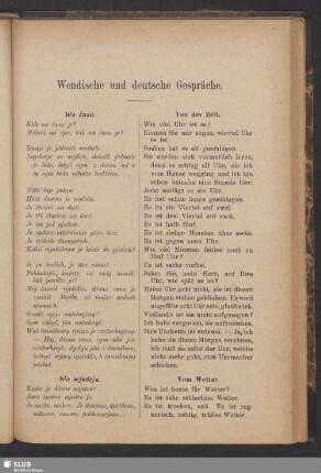Wendische und deutsche Gespräche