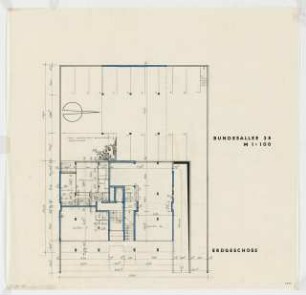 Wohnhaus Bundesallee 38, Berlin-Wilmersdorf: Grundriss Erdgeschoss 1:100