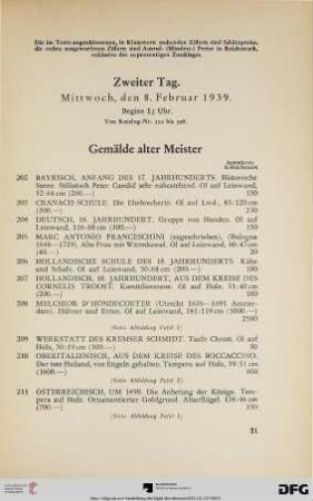 Gemälde alter Meister (Nr. 202-215)