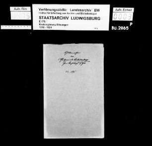 Schuldenwesen der Gesamt- und der Teilgemeinde Michelbach an der Heide sowie der Teilgemeinden Liebesdorf, Rechenhausen und Seibotenberg