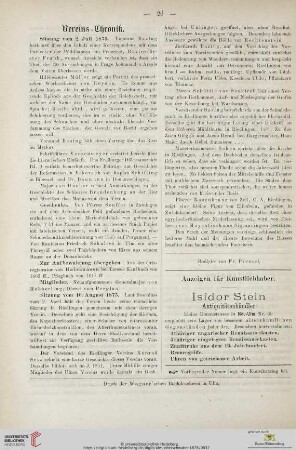 Vereins Chronik