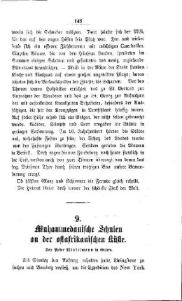 Muhammedanische Schulen an der ostafrikanischen Küste