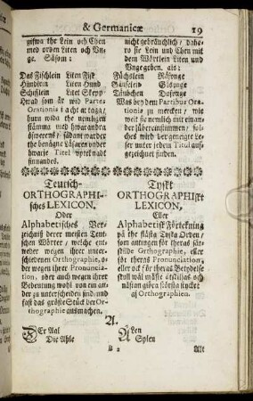 Teutsch-Orthographisches Lexicon. / Tyskt Orthographiskt Lexicon.