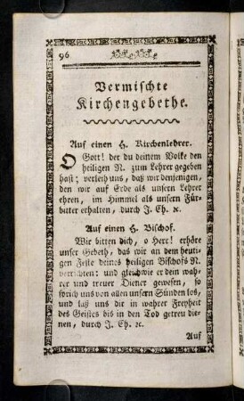 96-109, Vermischte Kirchengebethe.