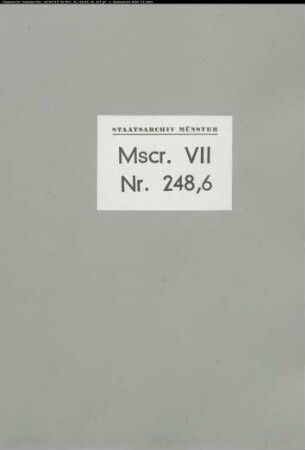 Historische Materialsammlungen Roger Wilmans, Bd. 6
