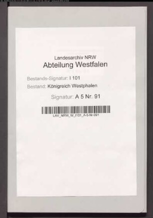 Angelegenheiten der Krondomäne Corvey