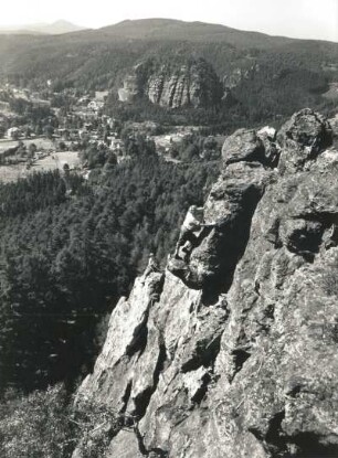 Zittauer Gebirge. Mönchswand. Ansicht von Südwesten