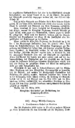 Kurze Mittheilungen : [V. Elementarschulwesen]
