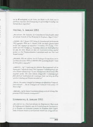 Sonnabend, 6. Januar 1951