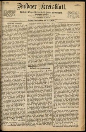 Ausgabe vom Samstag, den 13. Oktober 1883.
