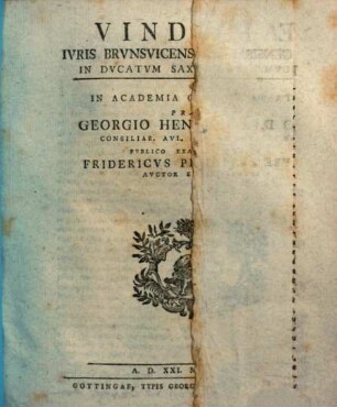 Vindiciae Ivris Brvnsvicensis Et Lvnebvrgensis In Dvcatvm Saxo-Lavenbvrgicvm