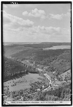 Sächsische Schweiz. Festung Königstein. Blick ins Bielatal