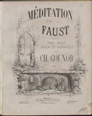 Méditation sur Faust : pour piano, orgue, violon ou violoncelle