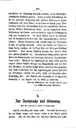 Zur Aussprache und Betonung