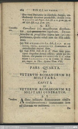 Pars Quarta. De Veterum Romanorum Re Militari