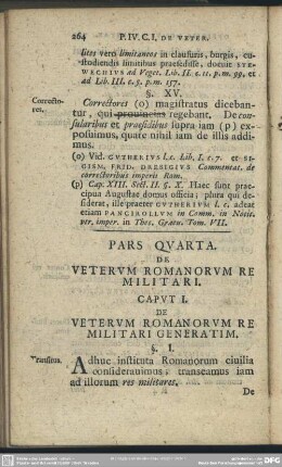 Pars Quarta. De Veterum Romanorum Re Militari