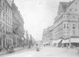 Bautzen. Goschwitzstraße. Blick von der Ecke Kaiserstraße nach Nordwest