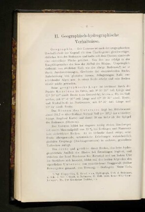 II. Geiograpisch-hydrographische Verhältnisse.