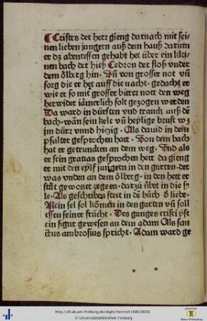 Crist[u]s der herr gieng darnach mit seinen lieben jungern …