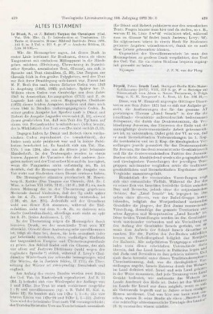420-421 [Rezension] Diepold, Peter, Israels Land