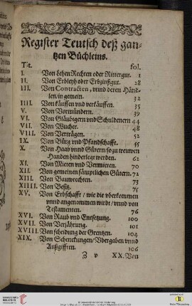 Register Teutsch deß gantzen Buechleins