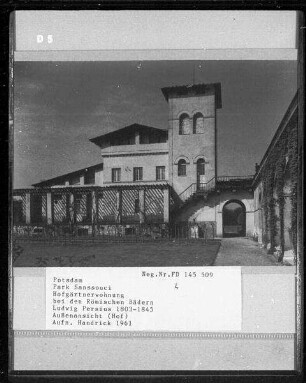 Schloß Sanssouci, Römische Bäder, Hofgärtnerhaus