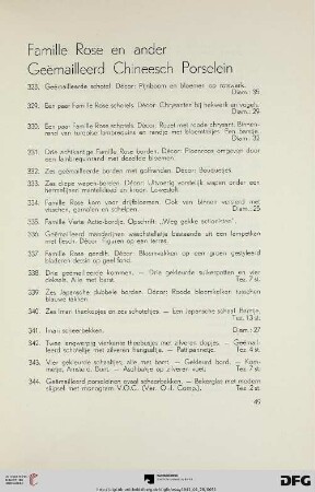 Famille Rose en ander geëmailleerd chineesch porselein (Nr. 328-380)