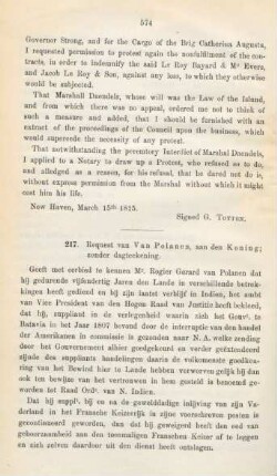 217. Request van Van Polanen, aan den Koning; zonder dagteekening