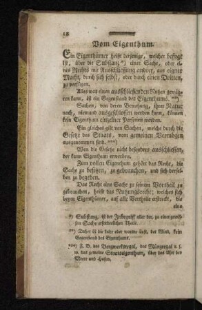 Vom Eigenthum.