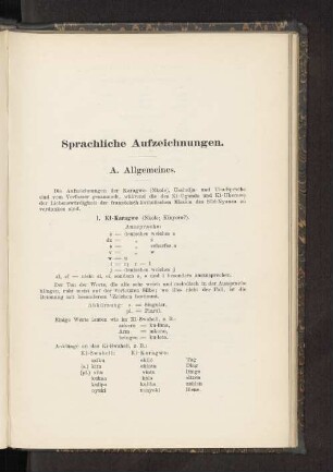 Sprachliche Aufzeichnungen.