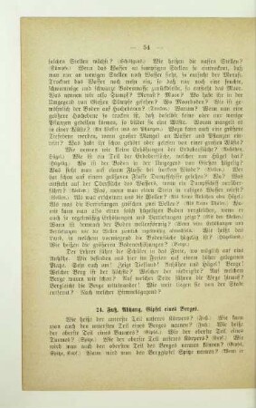 24. Fuß, Abhang, Gipfel eines Berges