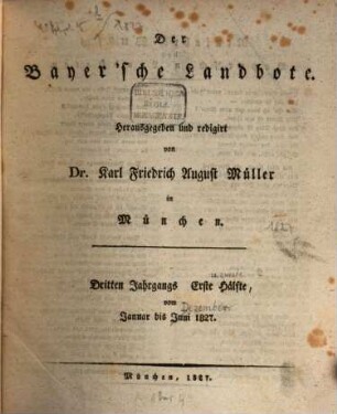 Der Bayerische Landbote. 1827 = Jg. 3