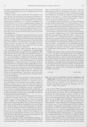 512-514 [Rezension] Bull, Klaus-Michael, Gemeinde zwischen Integration und Abgrenzung