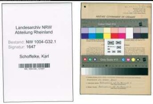 Entnazifizierung Karl Schoffelke , geb. 13.01.1917 (Techn.Angestellter)