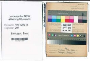 Entnazifizierung Ernst Brendgen , geb. 14.05.1903 (Kaufm.Angestellter)