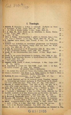 Antiquarischer Katalog von Heinrich Kerler, 40
