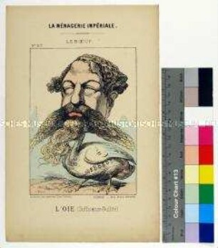 Karikatur auf Edmond Leboeuf aus der Serie "La Ménagerie Impériale"
