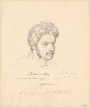 Bildnis Flor, Ferdinand (1793-1881), Maler
