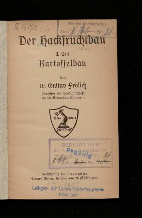 2. Teil: Kartoffelbau