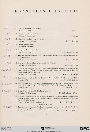 Kassetten und Etuis (Nr. 235-258)