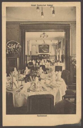 Ansichtskarte Speisesaal Hotel Deutscher Kaiser, Stresemannstraße